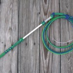 5 Foot Neon Green & Royal Blue Stockwhip